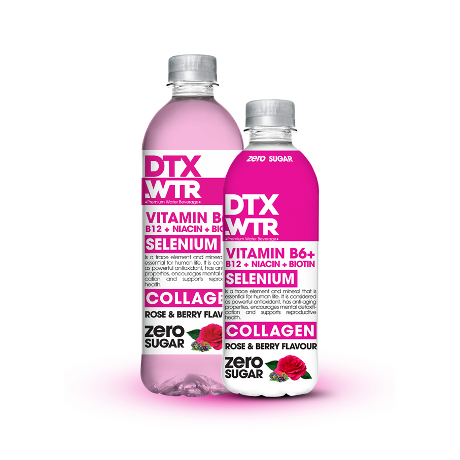DTX Vitaminska voda Vrtnica & Malina, kolagen