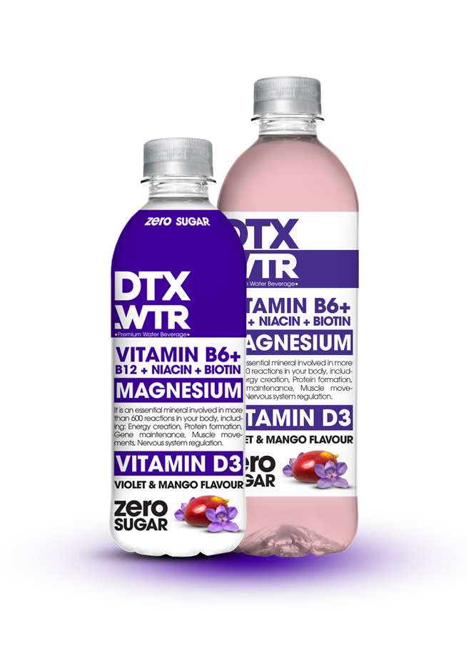 DTX Vitaminska voda Mango & Vijolica, magnezij & vitamin D
