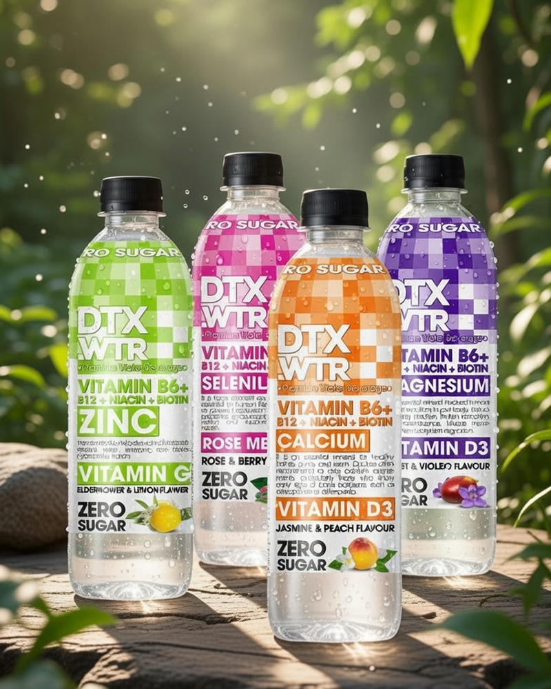 DTX Vitaminska voda Vrtnica & Malina, kolagen