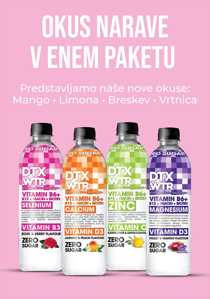 DTX Vitaminska voda Vrtnica & Malina, kolagen